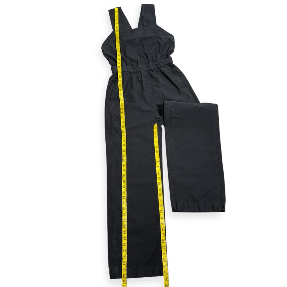 Everlane Fatigue Apron Jumpsuit XS 00 Washed Black Organic Cotton Linen Utility - Picture 4 of 12